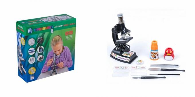एक लड़की को उसके जन्मदिन के लिए 7 साल तक क्या देना है: एक माइक्रोस्कोप