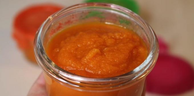 कैसे सर्दियों गाजर के लिए तैयार करने के लिए: गाजर और सेब प्यूरी