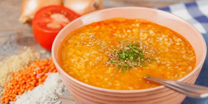 एज़ोगेलिन - बुलगुर, चावल और दाल के साथ तुर्की सूप