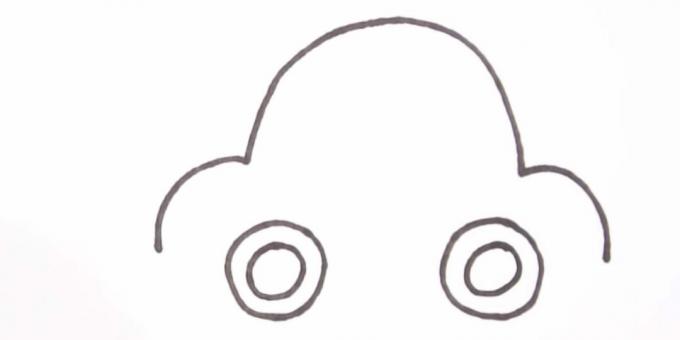 कार कैसे खींचना है: पहियों को चित्रित करें