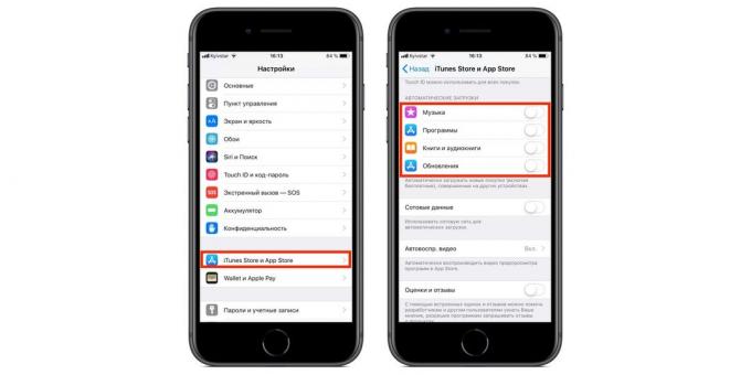 अपने iPhone बैटरी जांच करने के लिए: अक्षम अपने आप डाउनलोड