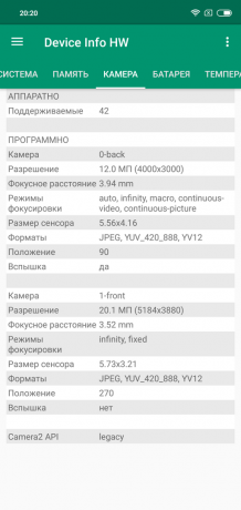 अवलोकन Xiaomi रेडमी नोट 6 प्रो: कैमरा सूचना
