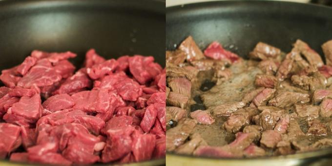 मांस भून और 20 मिनट पकाना
